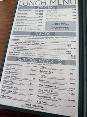De Soto'S Seafood Kitchen Menu