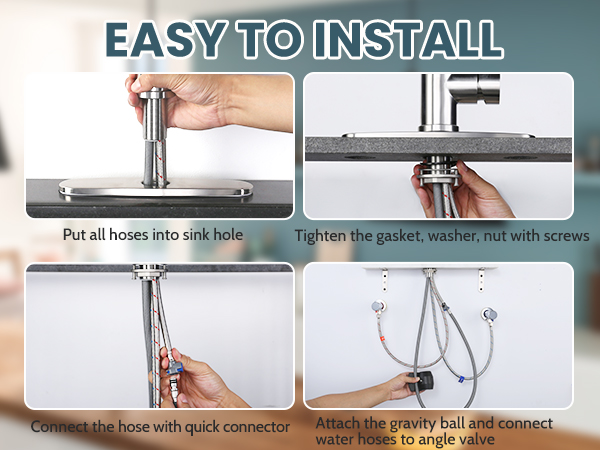 How to Install a Single Handle Kitchen Faucet With Sprayer